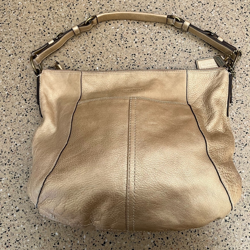 Gold Coach Hobo Bag in Good Condition